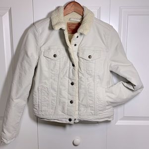 LEVI’S - Women’s Corduroy Sherpa Trucker Jacket, Size Small